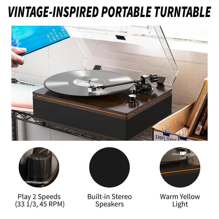 Vintage_Bluetooth_Record_Player_with_Built-in_HiFi_Speakers_Magnetic_Cartridge_R512_1 - Retrolife Official Store