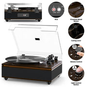 Vintage_Bluetooth_Record_Player_with_Built-in_HiFi_Speakers_Magnetic_Cartridge_R512_2 - Retrolife Official Store