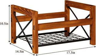 Iron & Pine Wood LP Organizer for 50–100 Albums