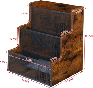 3-Tier Wooden & Metal LP Holder for Up to 60 Records