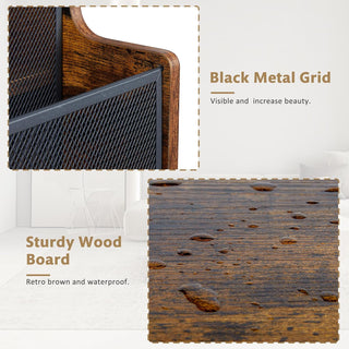 3-Tier Wooden & Metal LP Holder for Up to 60 Records
