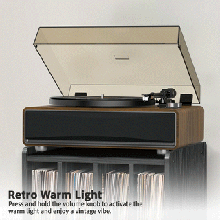 Light Up Record Player with Built-in 40W Speakers & ATN-3600L MM Stylus RT26