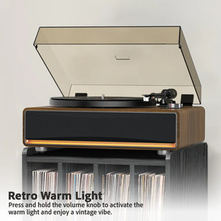 Light Up Record Player with Built-in 40W Speakers & ATN-3600L MM Stylus RT26
