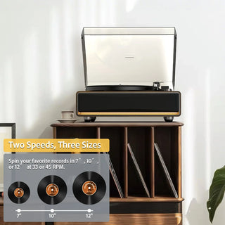 Light Up Record Player with Built-in 40W Speakers & ATN-3600L MM Stylus RT26