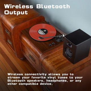 Upgraded Quality Bluetooth Output Turntable with ATN-3600L Stylus HQKZ-006 Pro