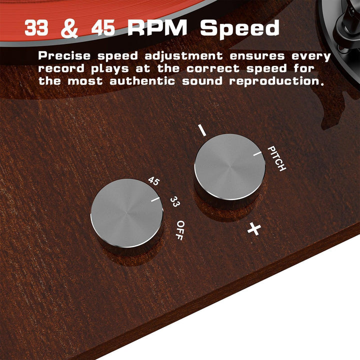 new-high-end-bluetooth-turntable-record-player-retrolife-hqkz006pro-red-wine_3 - Retrolife Official Store
