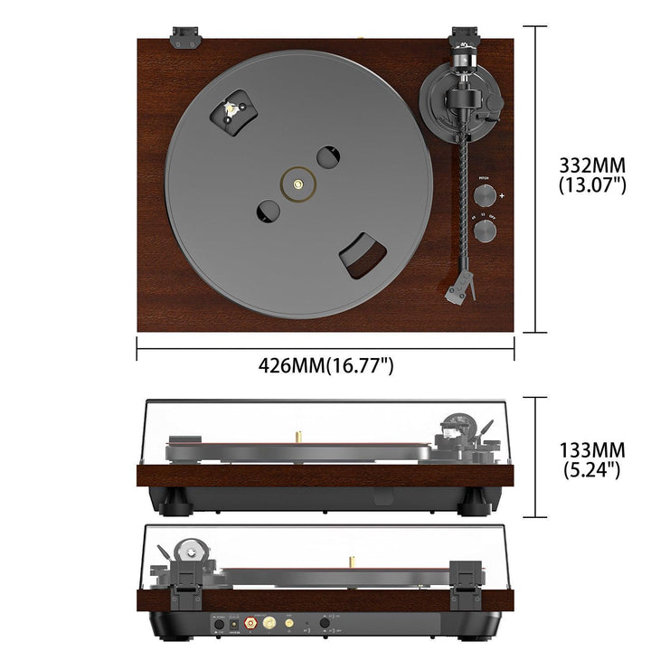 new-high-end-bluetooth-turntable-record-player-retrolife-hqkz006pro-red-wine_9 - Retrolife Official Store