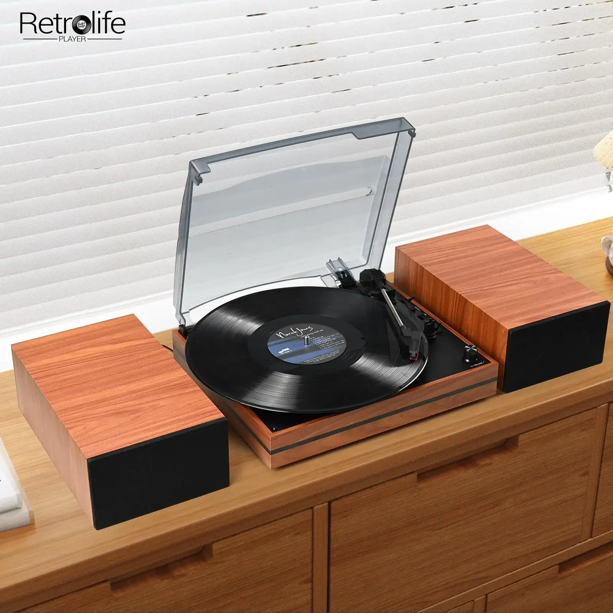 33, 45 & 78 RPM Bluetooth Record Player with Upgraded External Speakers ...