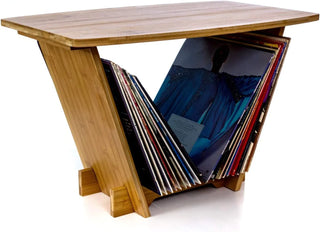 Wooden Record Player Stand For Vinyl Record Storage