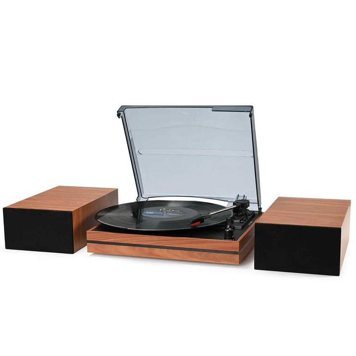 Bluetooth Turntable with 30W External Bookshelf Speakers R612 - Retrolife Official Store