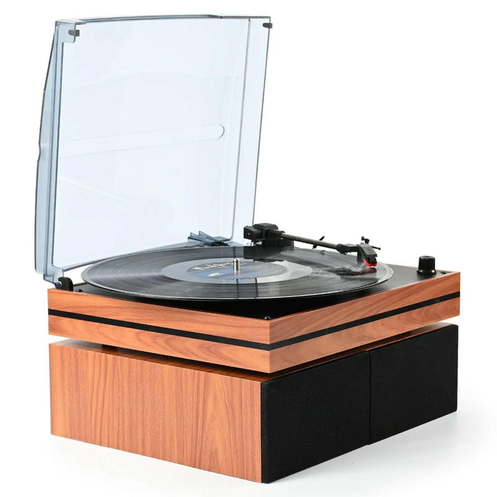 Bluetooth Turntable with 30W External Bookshelf Speakers R612 - Retrolife Official Store