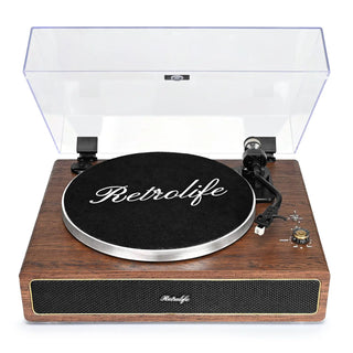 Retro Style Bluetooth Input Record Player with 40W HiFi Speakers & ATN-3600L Stylus R517
