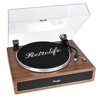 Retro Style Bluetooth Input Record Player with 40W HiFi Speakers & ATN-3600L Stylus R517