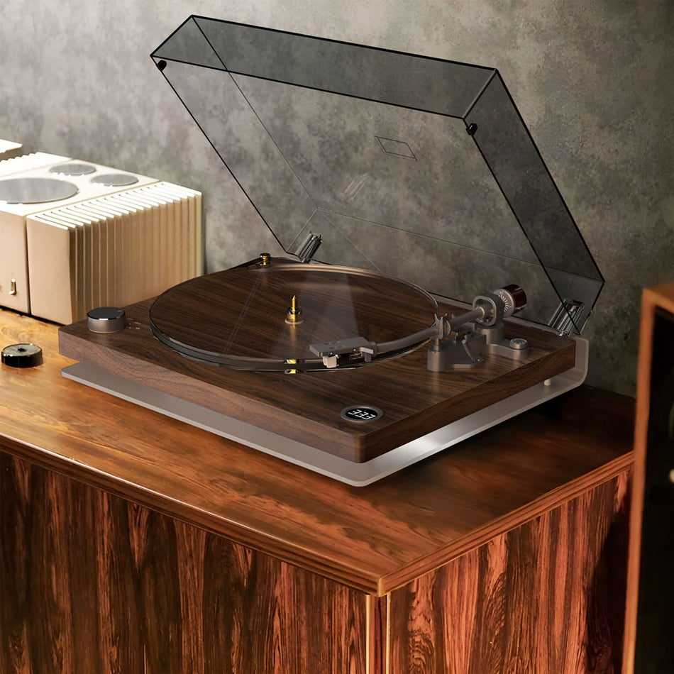 Premium Belt Drive Turntable with MM Cartridge HQKZ011 Retrolife