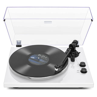 Audiophiles Turntable with Bluetooth Output and MM Cartridge HQKZ-006 White