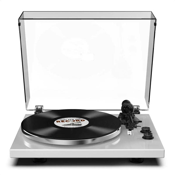 Retrolife Turntable Official Store Audiophiles Turntable with Bluetooth Output and MM Cartridge HQKZ-006 White