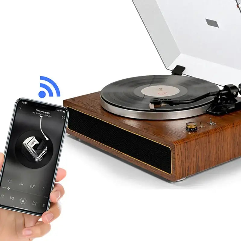 R517 High End Bluetooth Record Player with Built-in HiFi Speaker ...