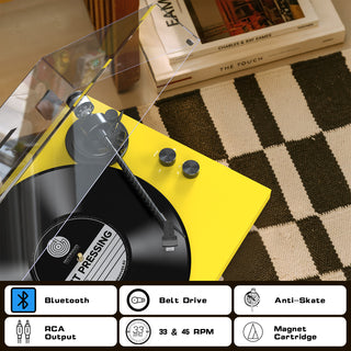 High Fidelity Bluetooth Output Turntable with ATN-3600L MM Cartridge