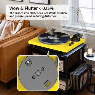 High Fidelity Bluetooth Output Turntable with ATN-3600L MM Cartridge