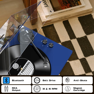 High Fidelity Bluetooth Output Turntable with ATN-3600L MM Cartridge