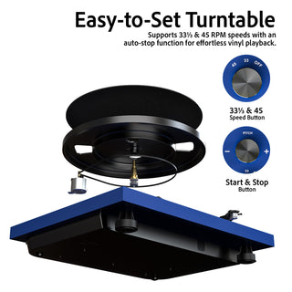 High Fidelity Bluetooth Output Turntable with ATN-3600L MM Cartridge