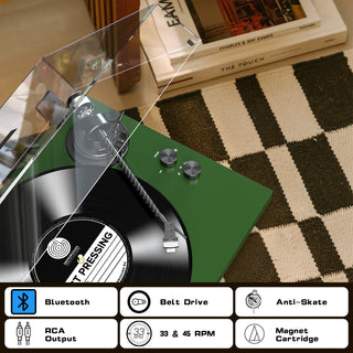 High Fidelity Bluetooth Output Turntable with ATN-3600L MM Cartridge