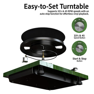 High Fidelity Bluetooth Output Turntable with ATN-3600L MM Cartridge
