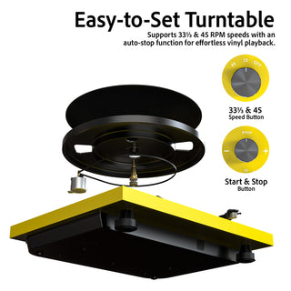 High Fidelity Bluetooth Output Turntable with ATN-3600L MM Cartridge