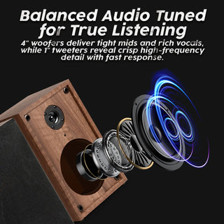 Bluetooth Input and Output Record Player HiFi System with Dual 20-Watt Stereo Speakers UD006  Retrolife Official Store 