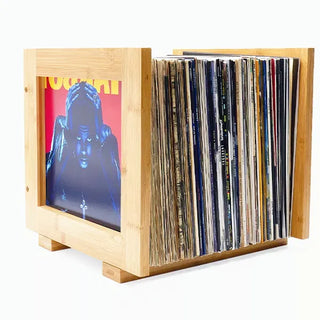Wooden Vinyl Stand For Record Storage